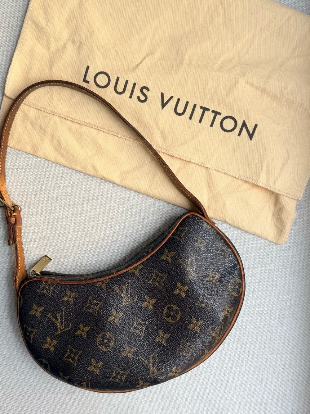 Louis Vuitton Brown Monogram Croissant Shoulder Bag PM